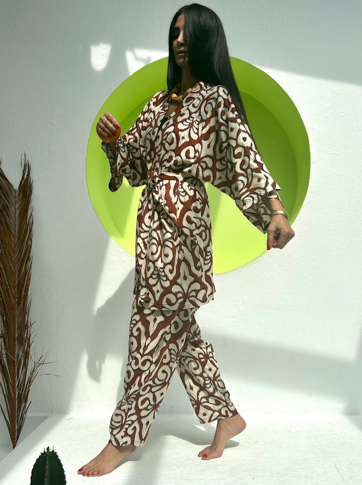 Amanda Ikat - Short Kimono
