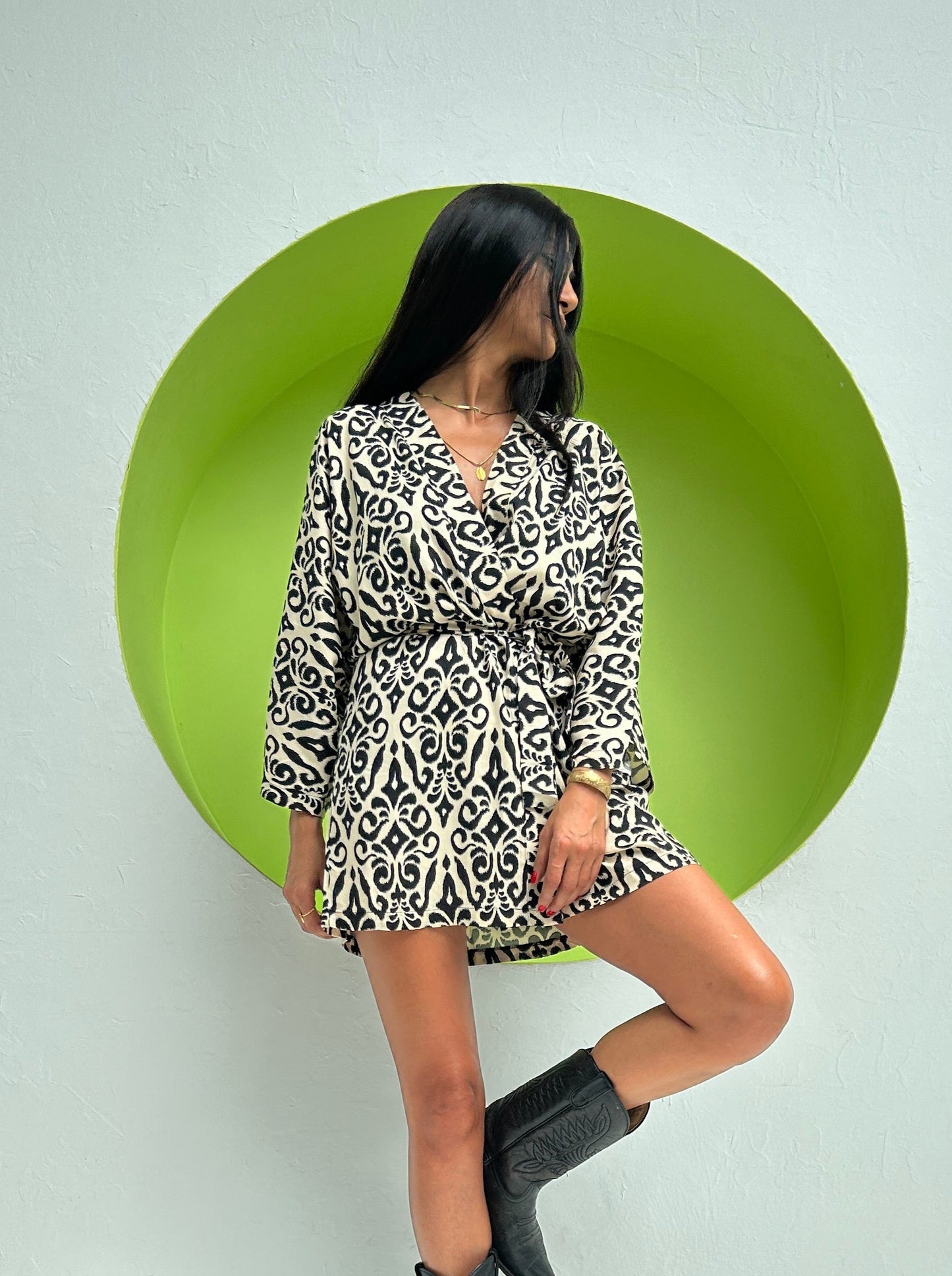 Jasmine Ikat - Kimono corto